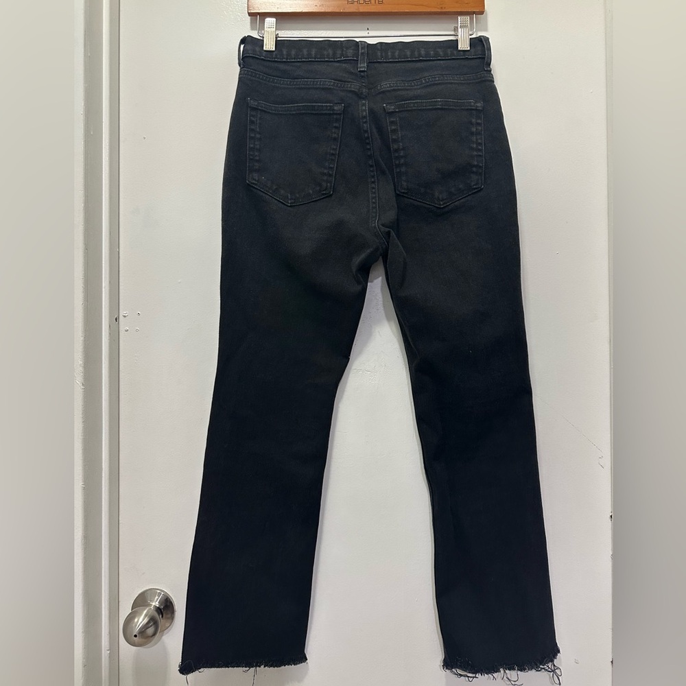 Everlane Kick Flare Cropped Jeans Washed Black Sz 29 - Picture 4 of 6